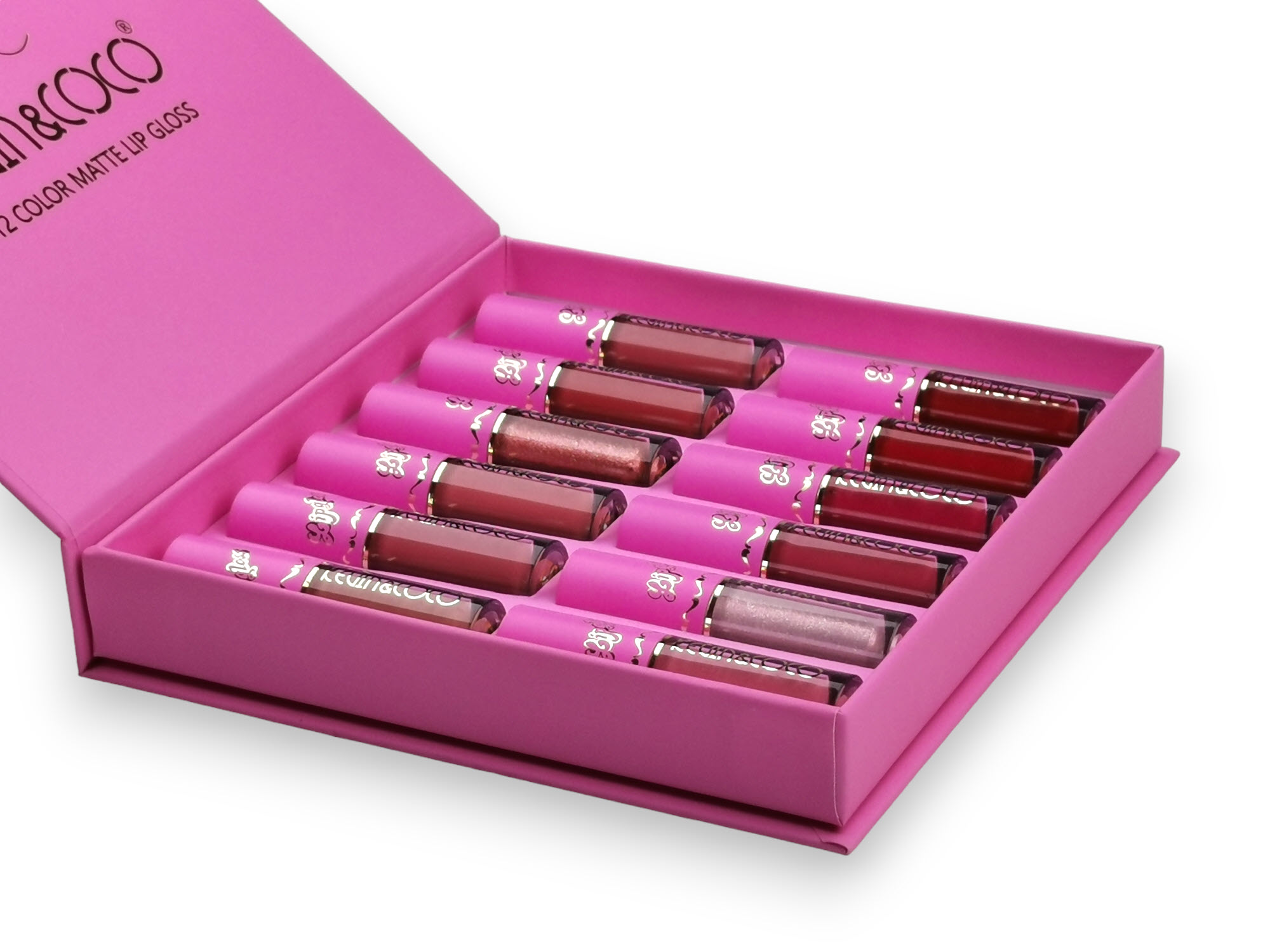 Light pink matte Lip gloss set 12 pcs Ljusrosa läppstift matt